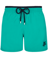 Bañador liso bicolor para hombre Tropezian green vista frontal