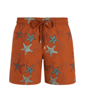 Costume da bagno uomo ricamato Glow Stars - Edizione limitata Caramel vista frontale
