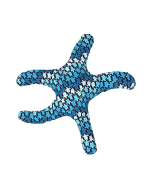 Coussin Herringbone Turtles Bleu marine vue de face