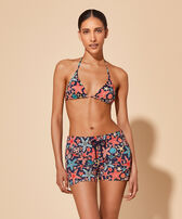 Holistarfish Badeshorts für Damen Marineblau Vorderseite getragene Ansicht