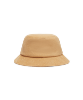 Solid Unisex-Frotteehut Mocha Frauen Vorderansicht getragen