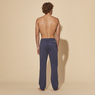 Pantaloni jogger uomo in cotone e modal Blu marine vista indossata posteriore