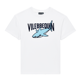 男童 VBQ Sharks T 恤 White 正面图