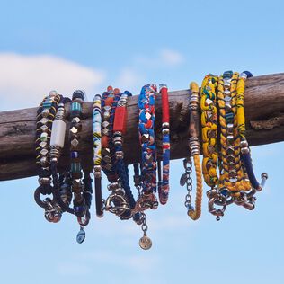 Bracelet tressé unisexe perles Everly- Vilebrequin x Gas Bijoux Thalassa vue de détail 2