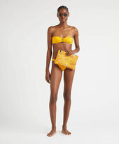 Women Solid Mango Bikini Look  正面图