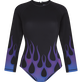 Costume intero donna rash guard a maniche lunghe Hot Rod 360° - Vilebrequin x Sylvie Fleury Nero vista frontale