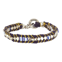 Bracelet tressé unisexe perles Everly- Vilebrequin x Gas Bijoux Thalassa vue de face