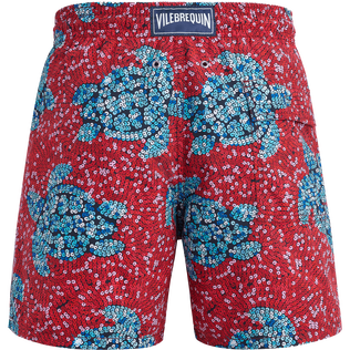 Men Swim Trunks Turtles Sequins Merlot back view