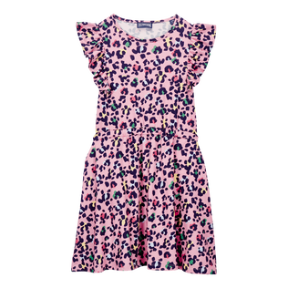 Vestido con estampado Turtles Leopard para niña Caramelo vista frontal