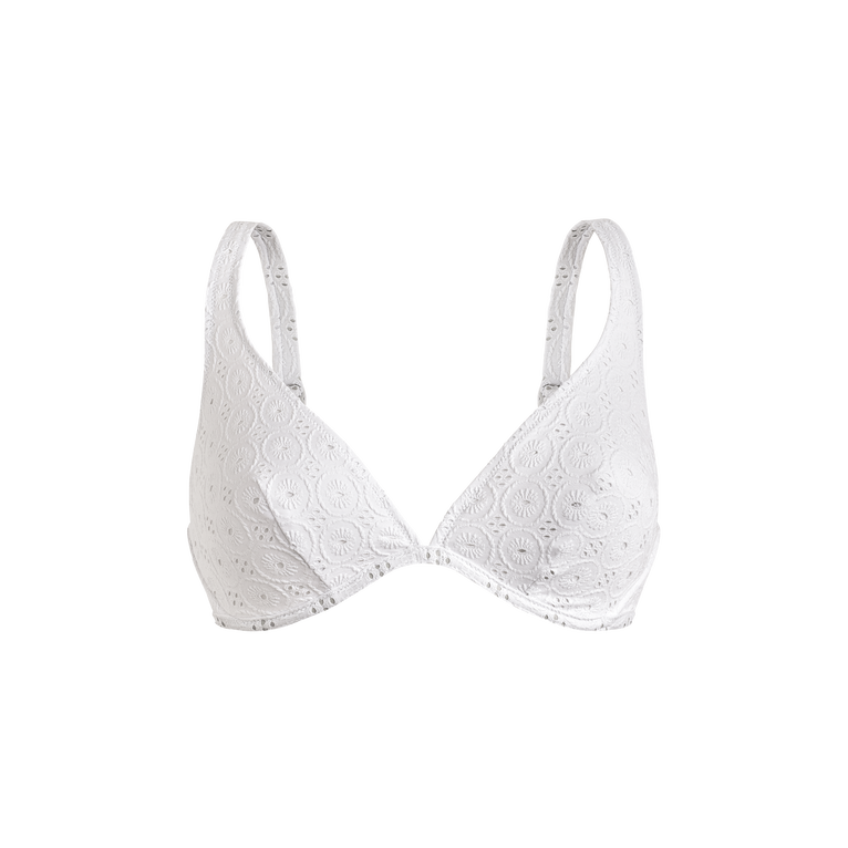 Vilebrequin Broderie Anglaise Underwire Bikini Top In White