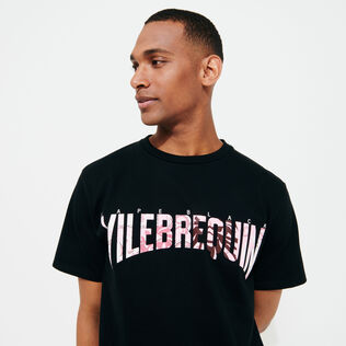 Men T-Shirt Bandana Logo Printed - Vilebrequin x BAPE® BLACK Black details view 1