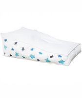 White Floating Deckchair with Multicolored Turtles – VBQ x MX HOME White front view