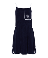 Vestito donna a canotta in spugna VBQ Line Blu marine vista frontale