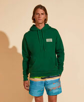 Sudadera con capucha de algodón de color liso para hombre - Vilebrequin x Highsnobiety Garden vista frontal desgastada