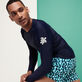 Einfarbiges Rashguard für Herren Marineblau Details Ansicht 1