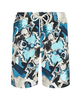 男士长款 Californian Pool Dogtown 泳裤 - Vilebrequin x Highsnobiety Blue note 正面图