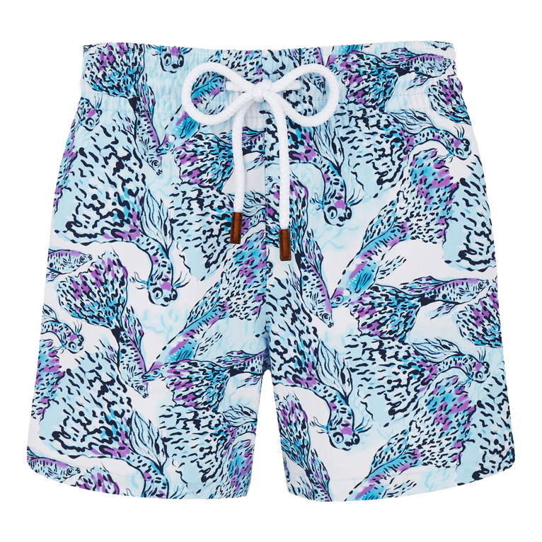 Pantalones Cortos De Baño Con Estampado Isadora Fish Para Mujer - Short - Fabya - Blanco
