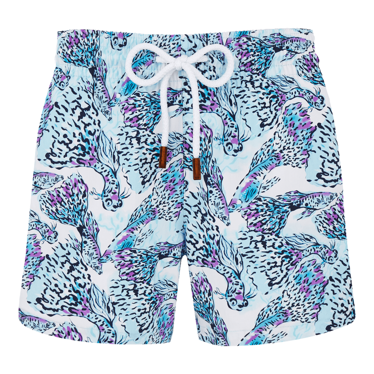 Women Swim Shorts Isadora Fish - Fabya - White