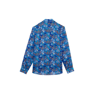 Men Ramie Shirt Fishy Vibes Marrakech back view