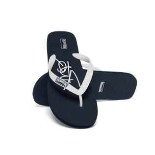 Chanclas con estampado VBQ Line para hombre Azul marino detalles vista 4