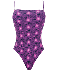 女士 Hypno Shell 紧身胸衣式连体泳衣 Navy 正面图