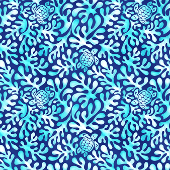 Bañador largo ultraligero y plegable con estampado Turtle Splash para hombre Mar azul estampado