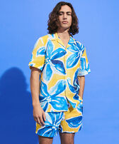 Men Bowling Shirt Raiatea Sun front worn view