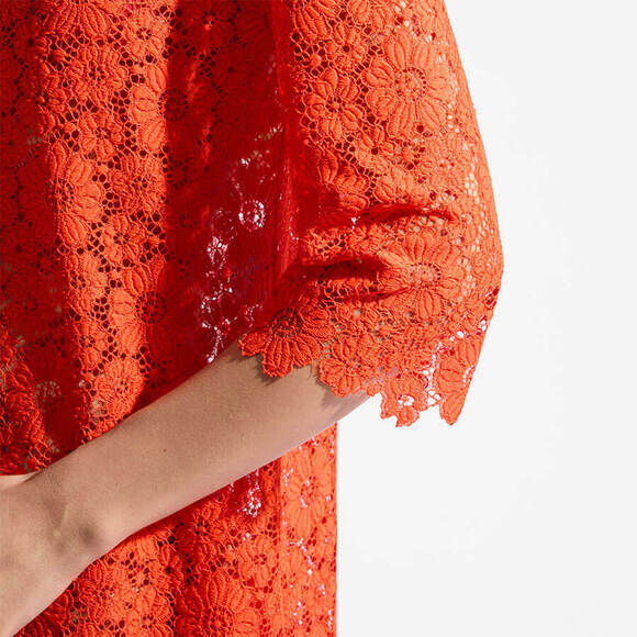 chinese dress ladies Boden Women's Lace Insert Knitted Midi Dress in Pink main image 0