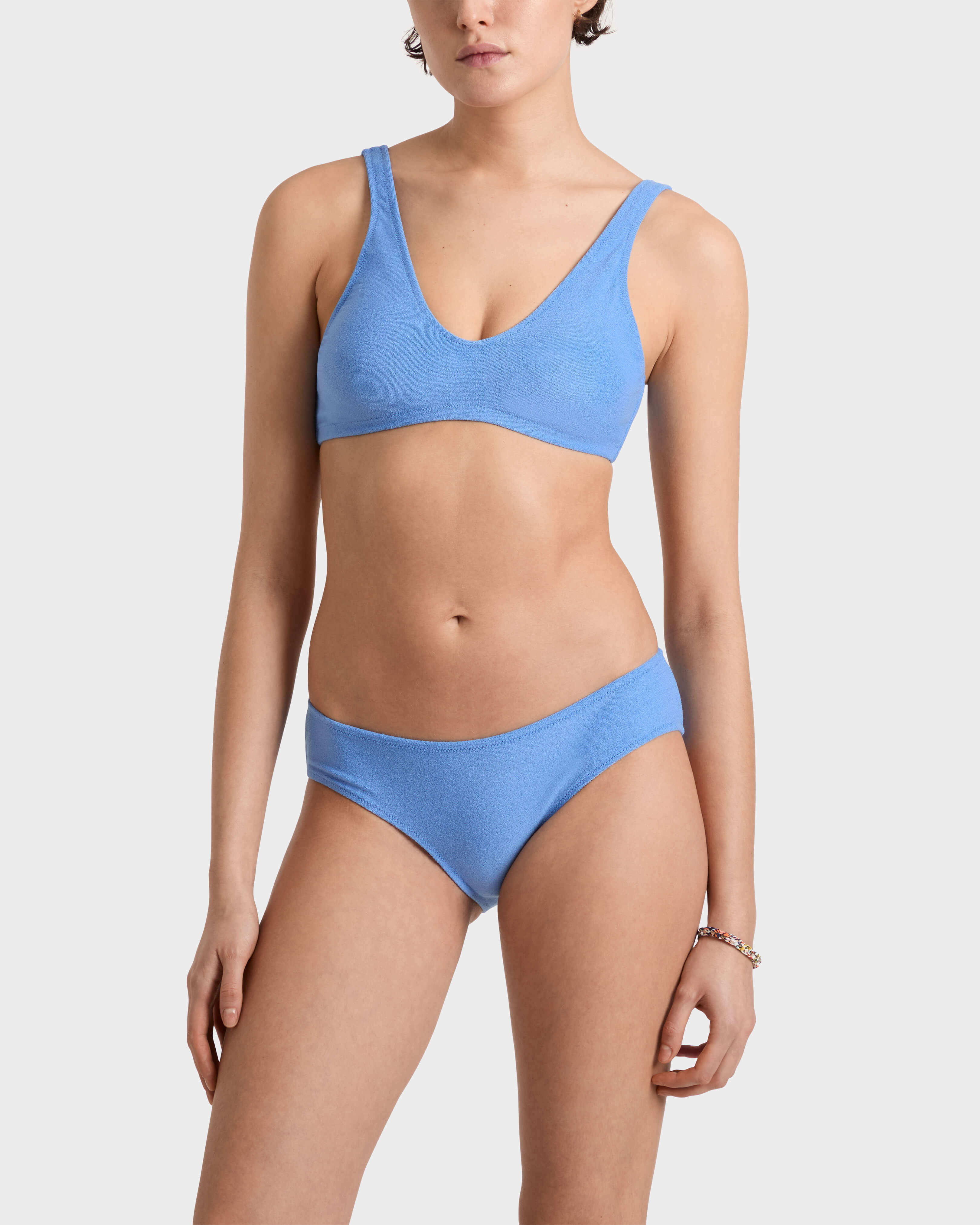 Women Terry Bikini Top Solid TRINIDAD backworn view