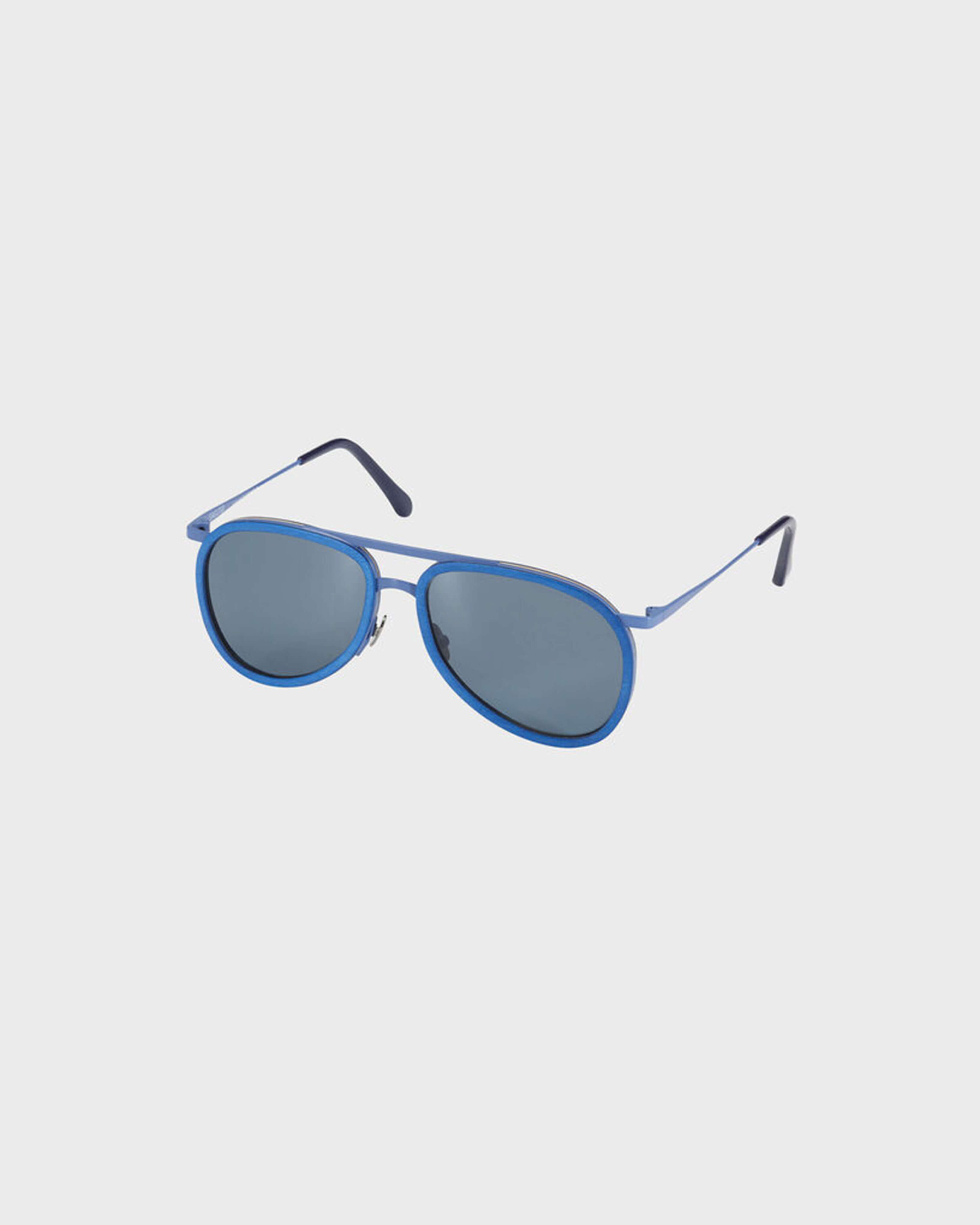 Wood Aviator Sunglasses Solid - VBQ x Shelter STORM back view