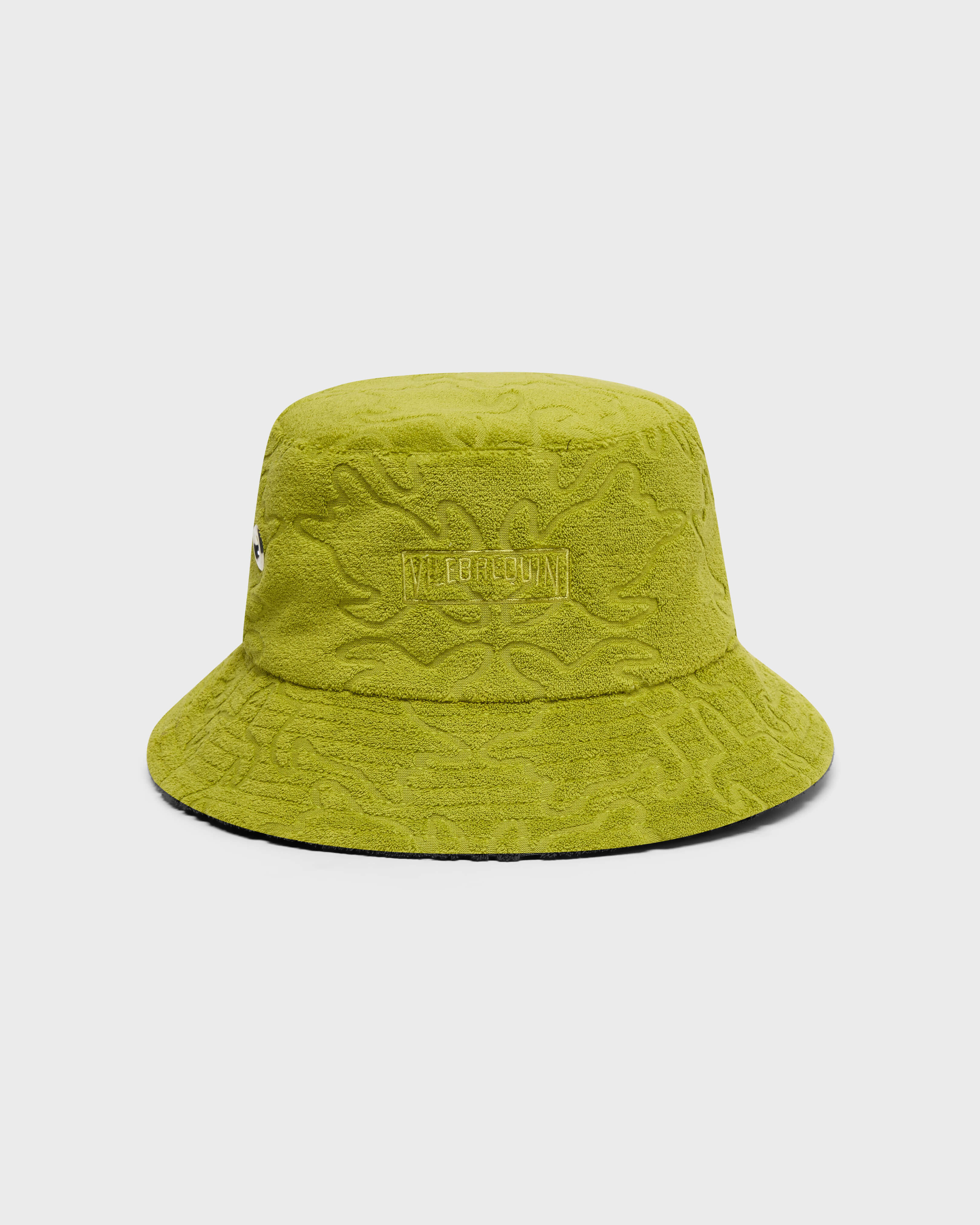 Cappello da pescatore in spugna Turtle Jacquard VERDE PALLIDO front view