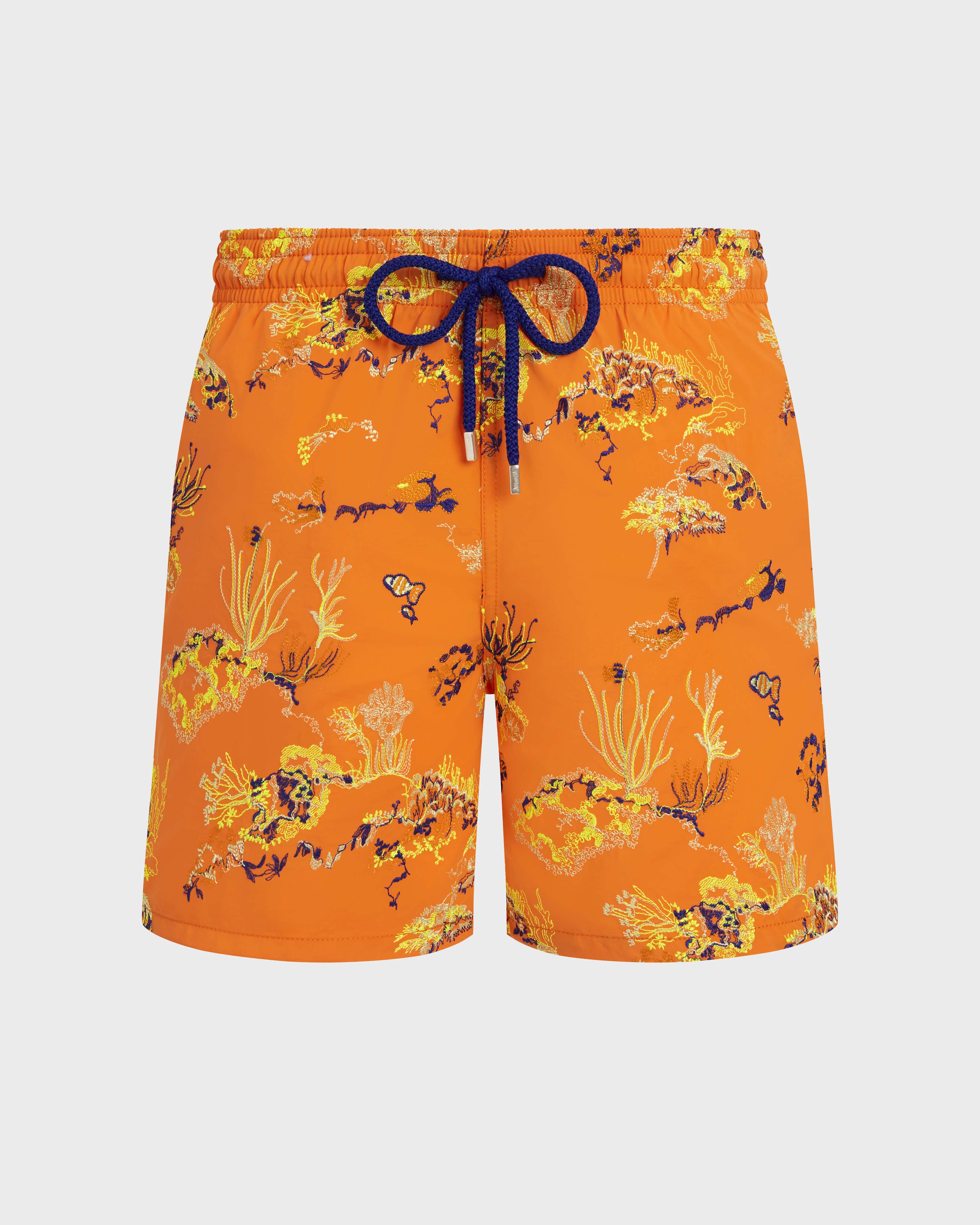 Men Embroidered Swim Shorts Coral Reef - Limited Edition VITAMIN front view