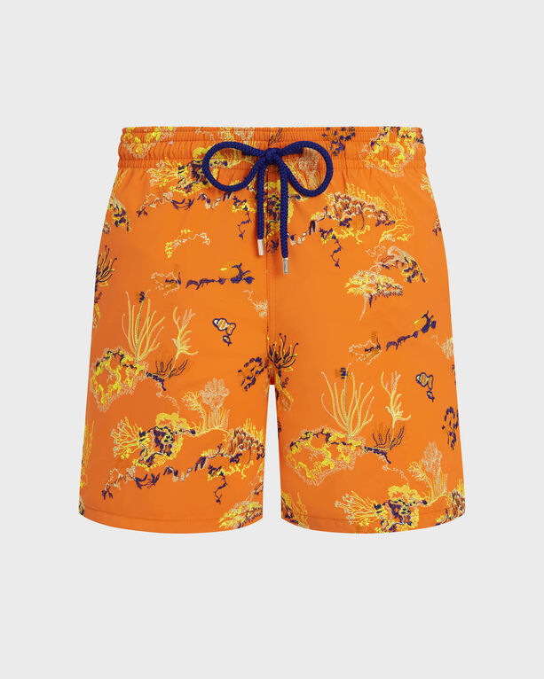 Vilebrequin - Men Embroidered Swim Shorts Coral Reef - Limited Edition - Swimwear - Mistral - Orange - Size XXL