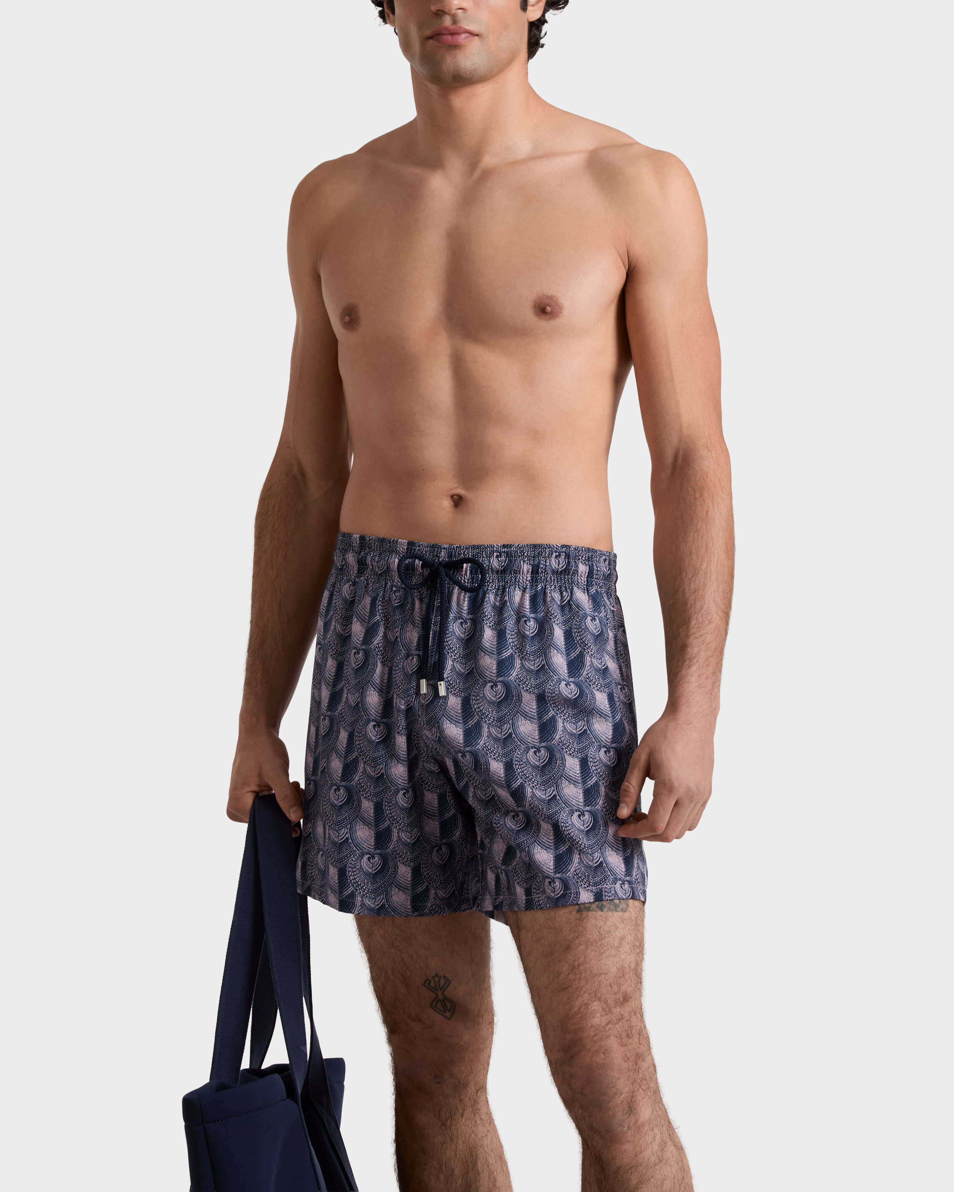 Heart Shells Badeshorts aus ultradünner Wolle für Herren MAMY frontworn view