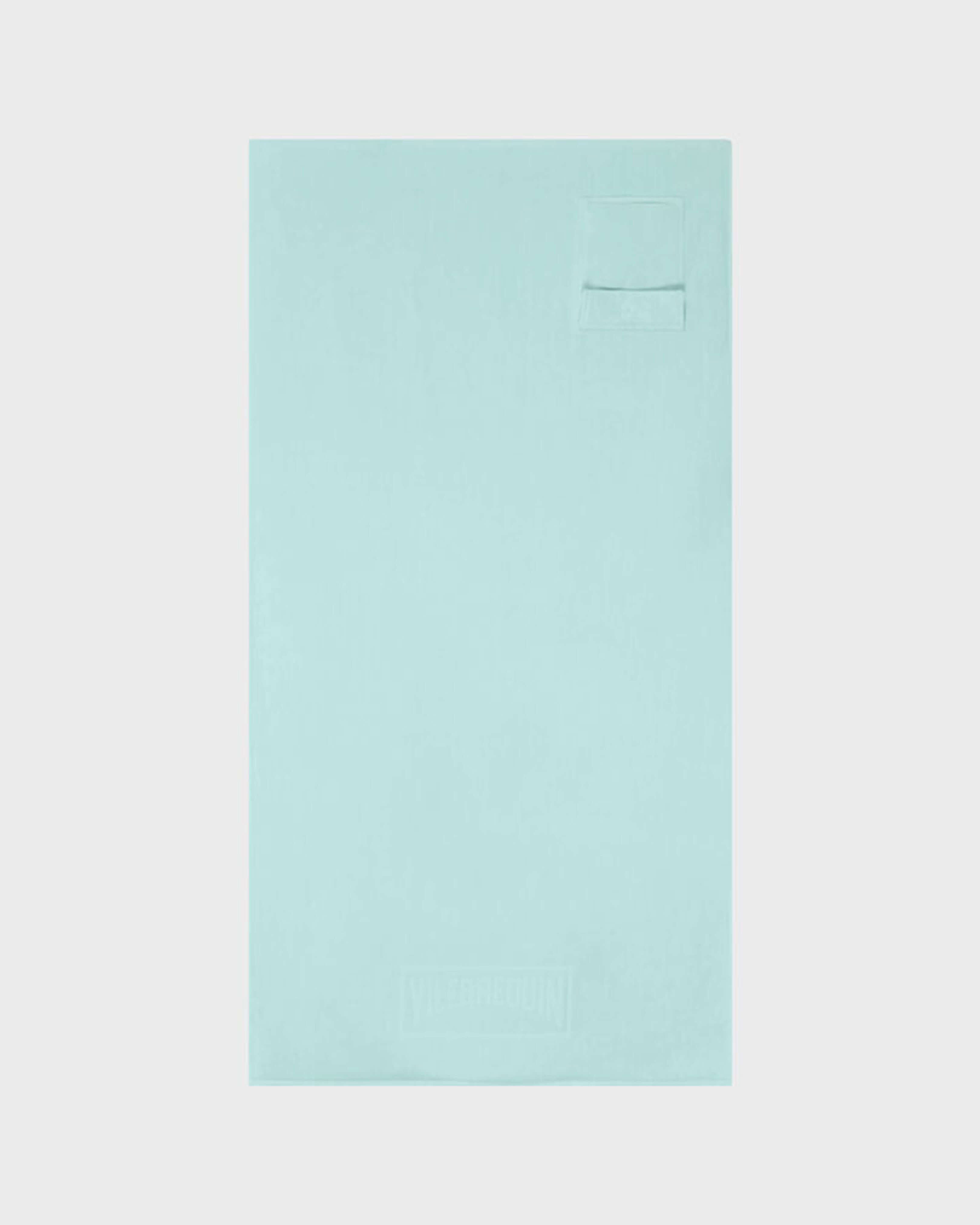Organic Cotton Beach Towel with Flap Pocket BLUE NOTE front view