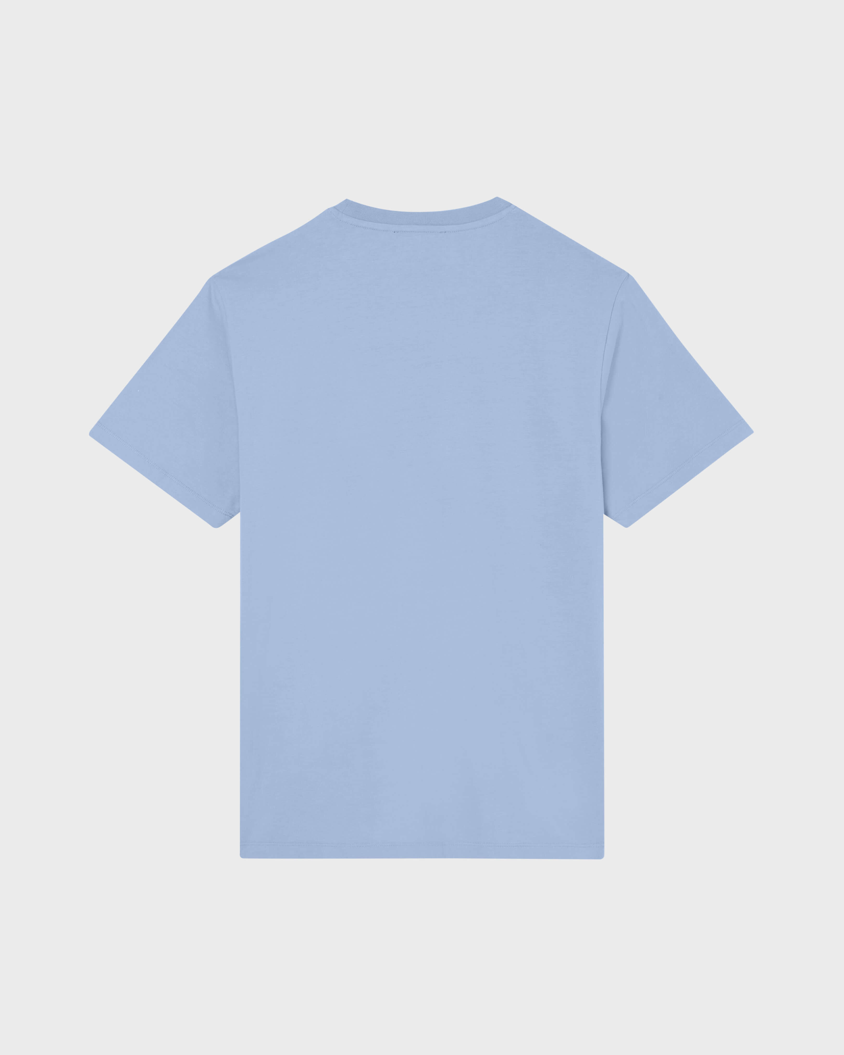 T-Shirt aus Bio-Baumwolle mit aufgestickter, großer Schildkröte für Herren CLOUDY back view