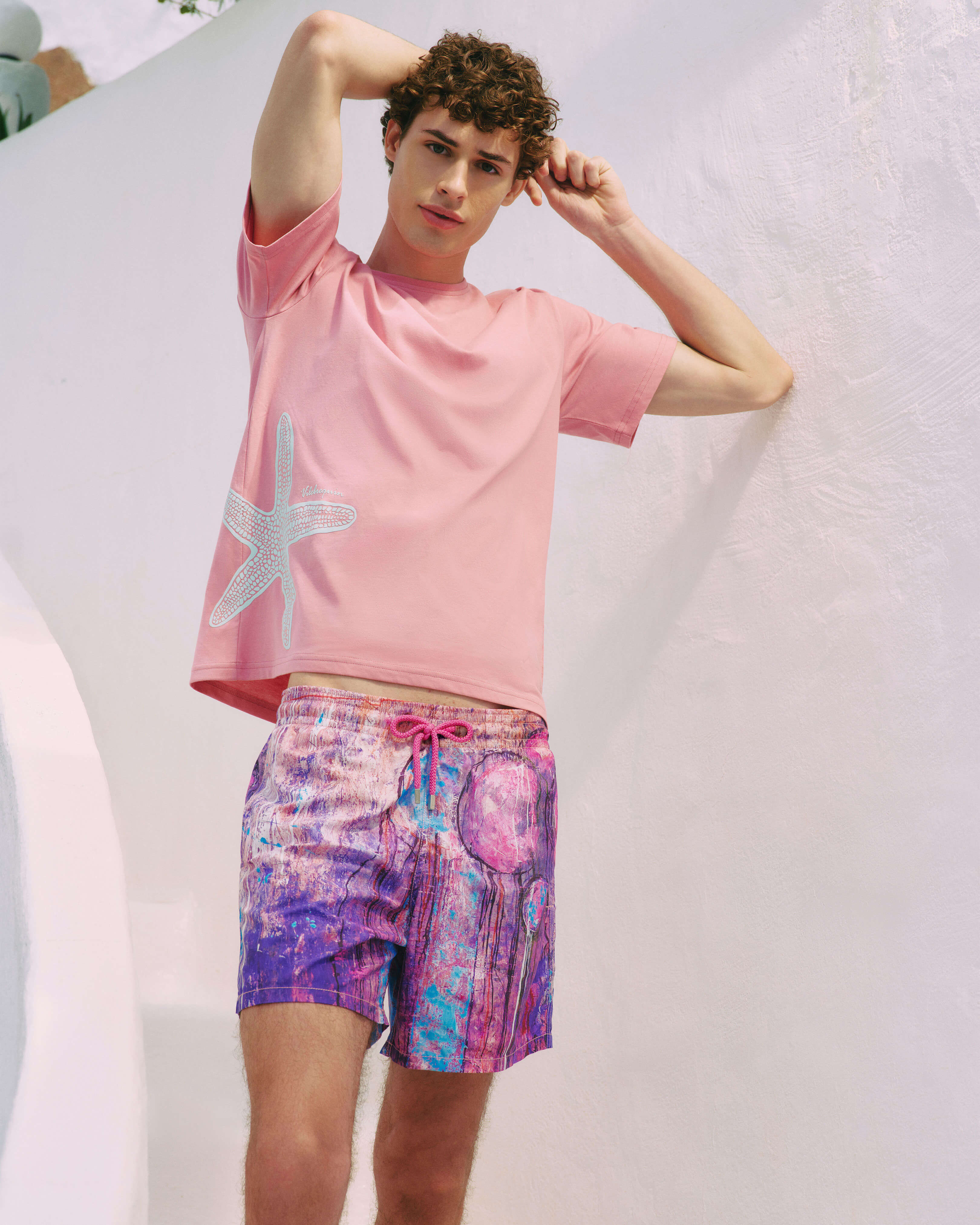 Men Organic Cotton T-shirt Placed Starlette BOUDOIR lifestyle view