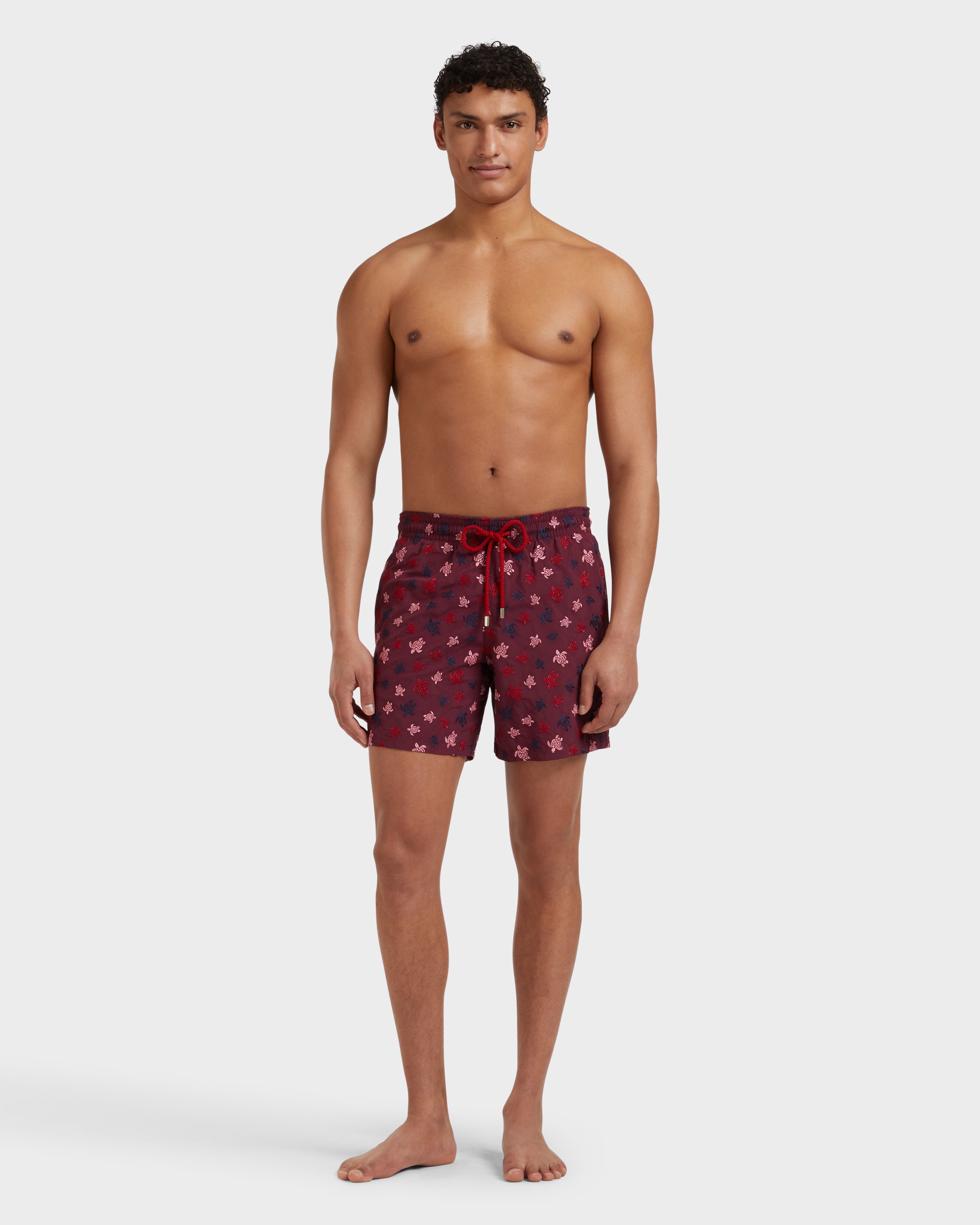 Men Swim Shorts Embroidered Micro Ronde Des Tortues - Limited Edition BACCHUS frontworn view
