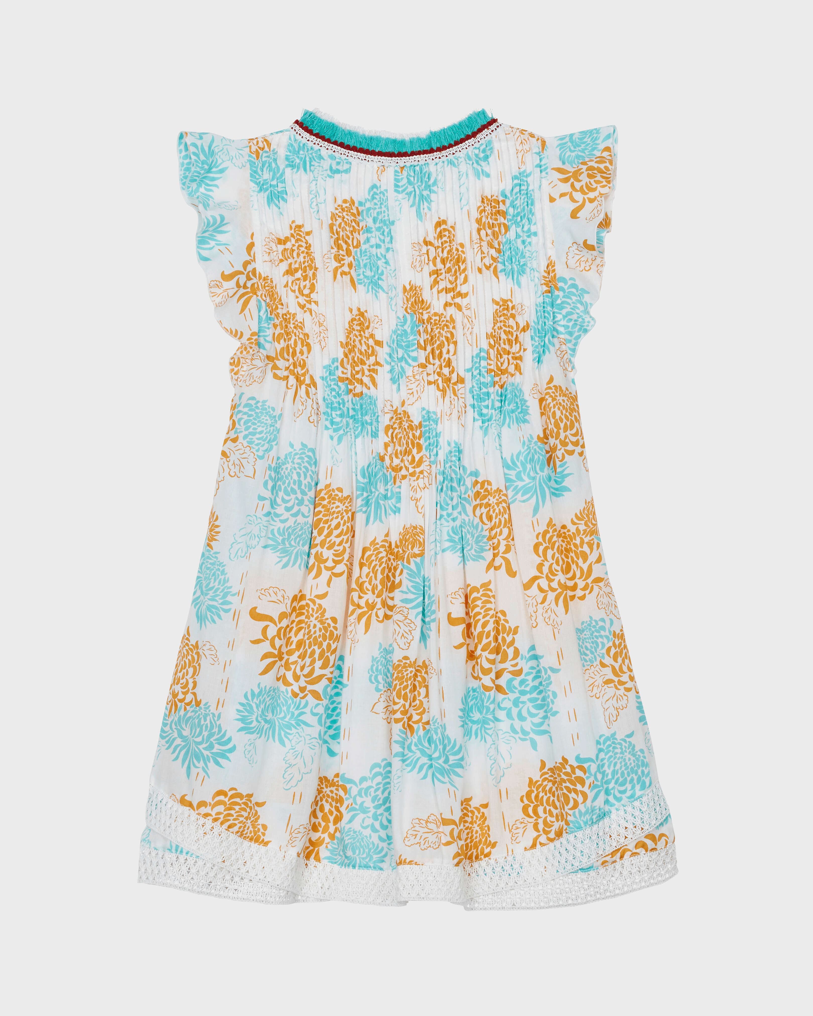 Abito bambina Iridescent Flowers of Joy - Vilebrequin x Poupette St Barth TERRACOTTA back view