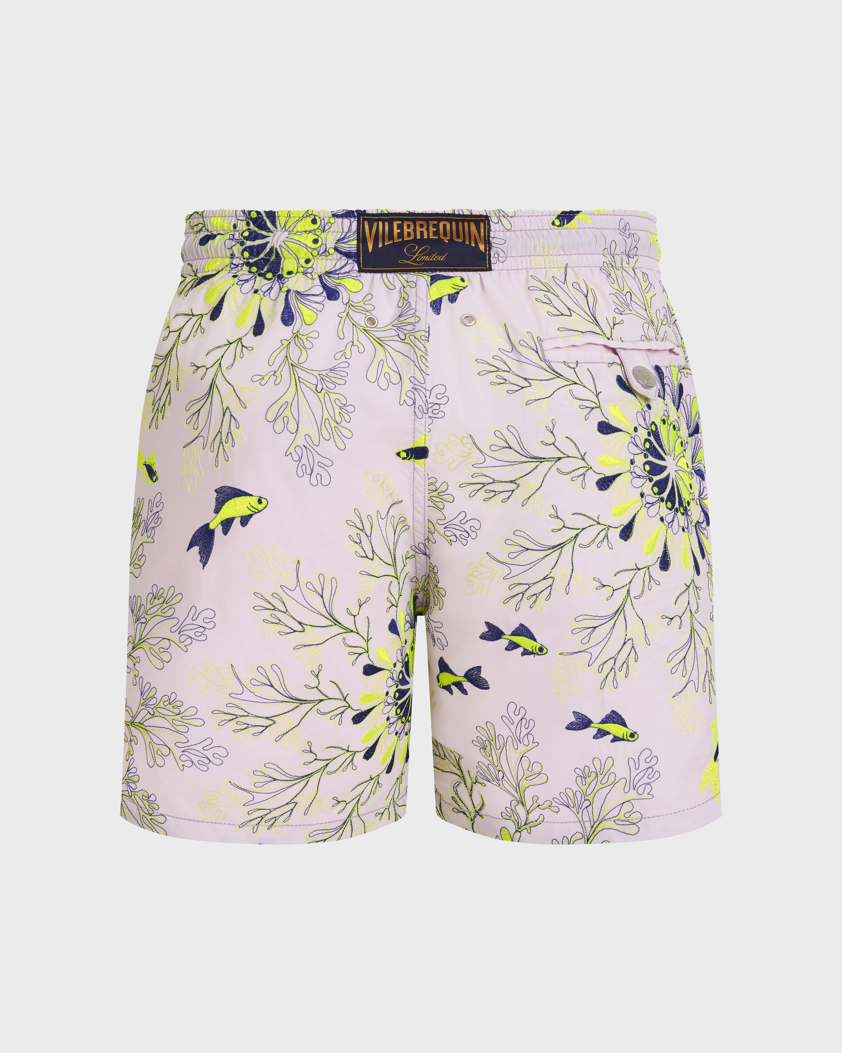 Costume da bagno ricamato Coral Mandala – Edizione limitata PETALE / PINK back view