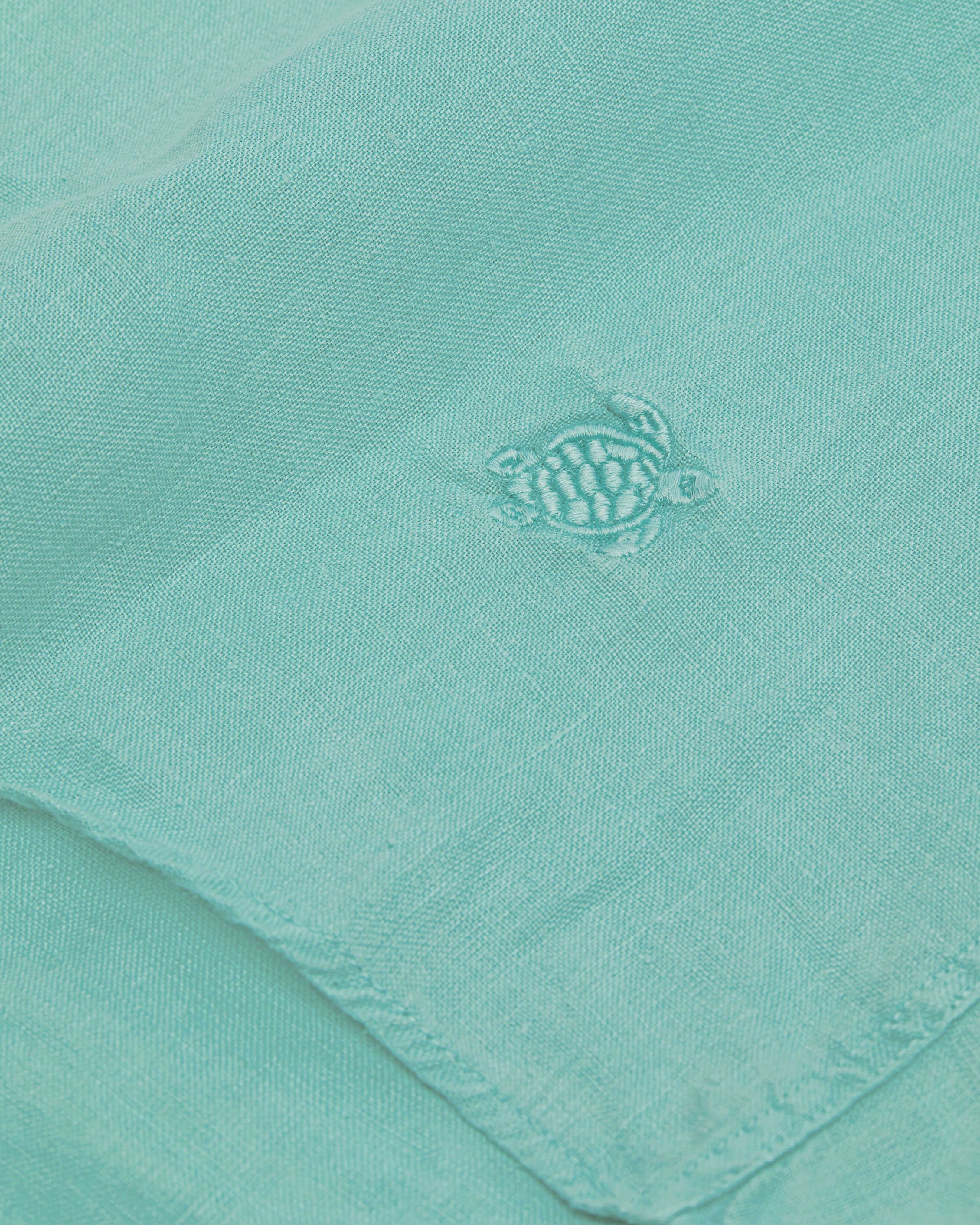 Camisa de bolos de lino de color liso con tinte mineral para hombre AVENTURINE supp4 view