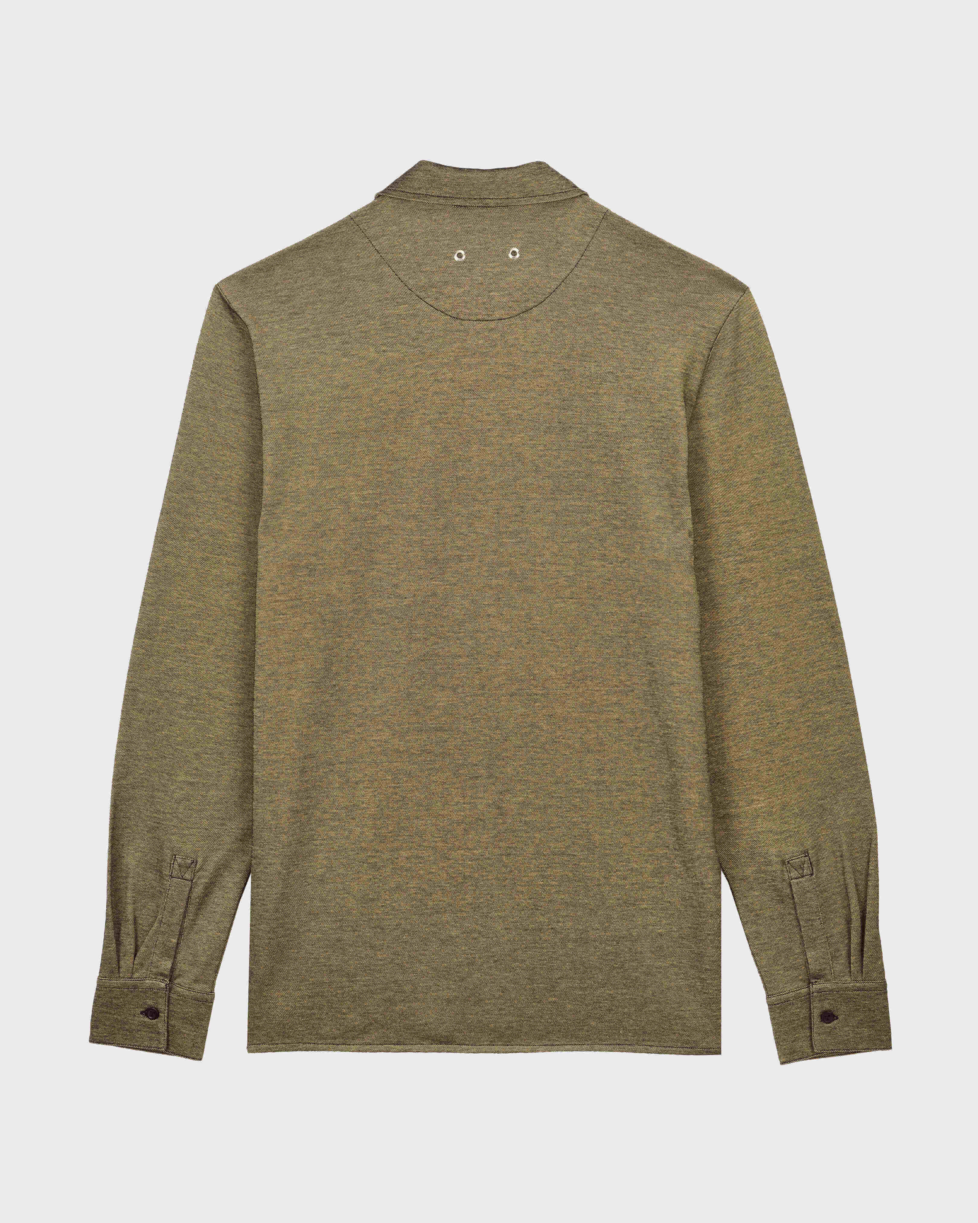 Men Changing cotton pique Shirt BLACK back view