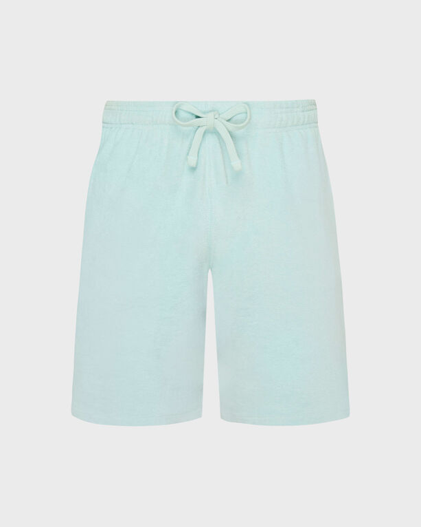Vilebrequin - Bermuda Short En Éponge Homme Uni - Bermuda - Bolide - Bleu - Taille XXL
