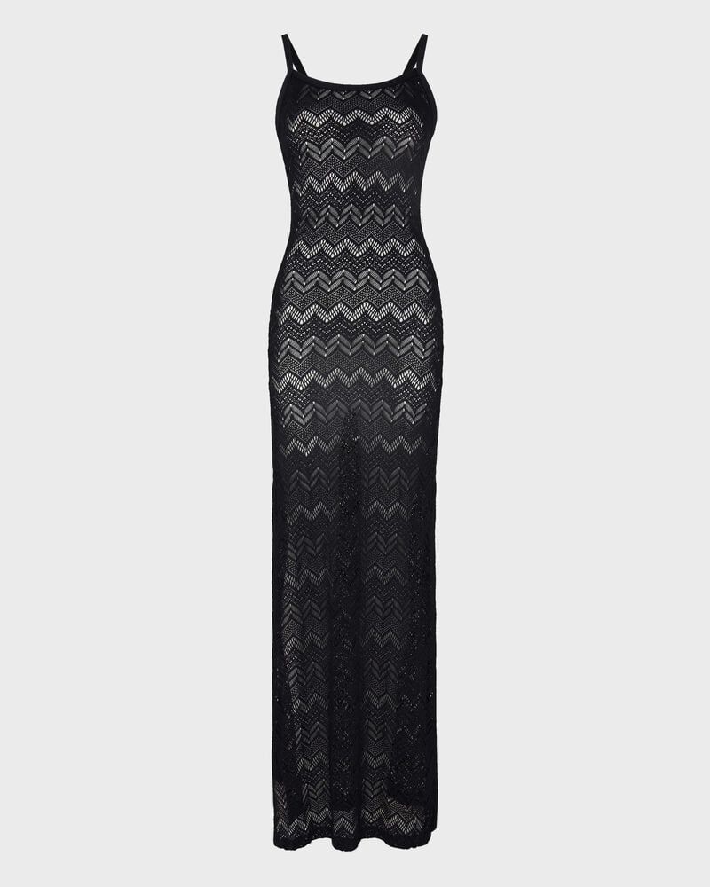 Vilebrequin long mesh cover-up dress in black