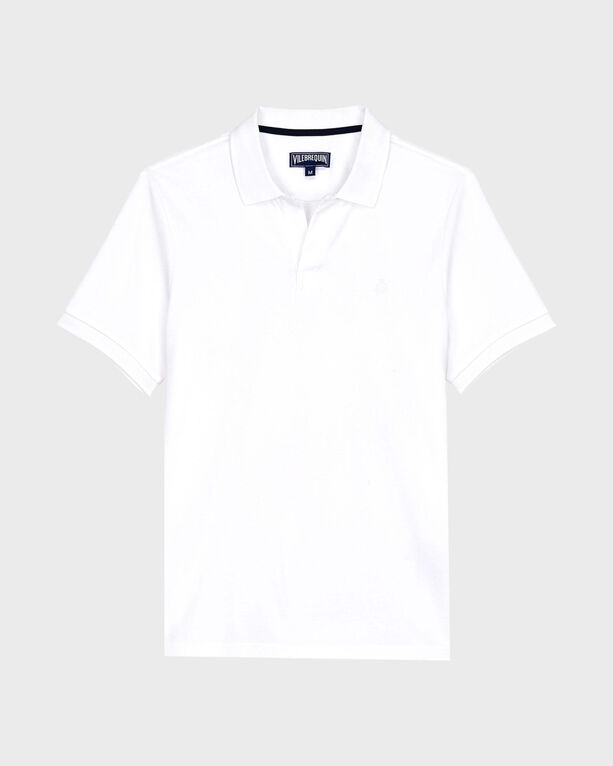Vilebrequin - Men Organic Cotton Pique Polo Shirt Solid - Polo - Palan - White - Size XS