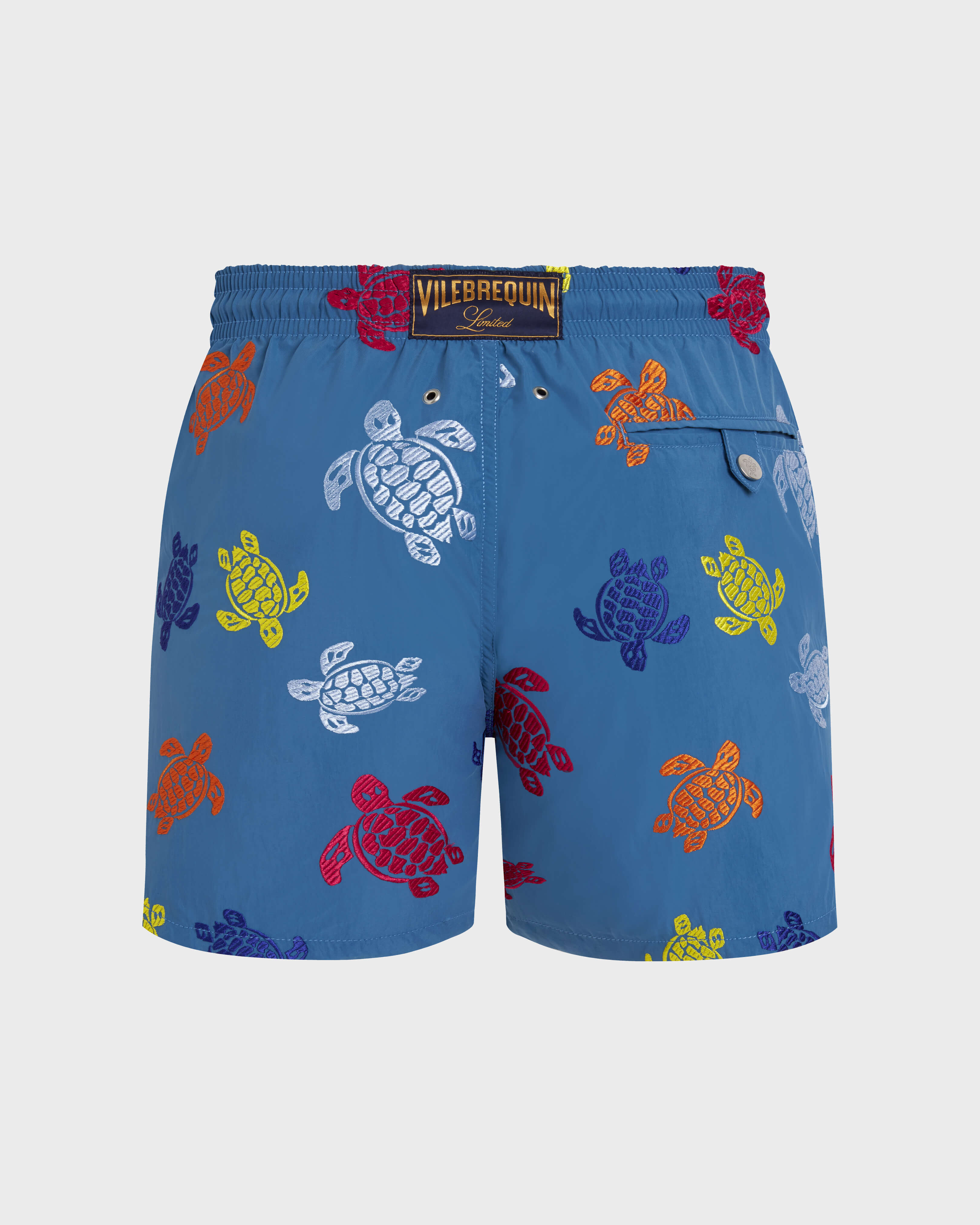 Pantaloncini mare uomo ricamati Ronde des Tortues  - Edizione limitata CALANQUE back view