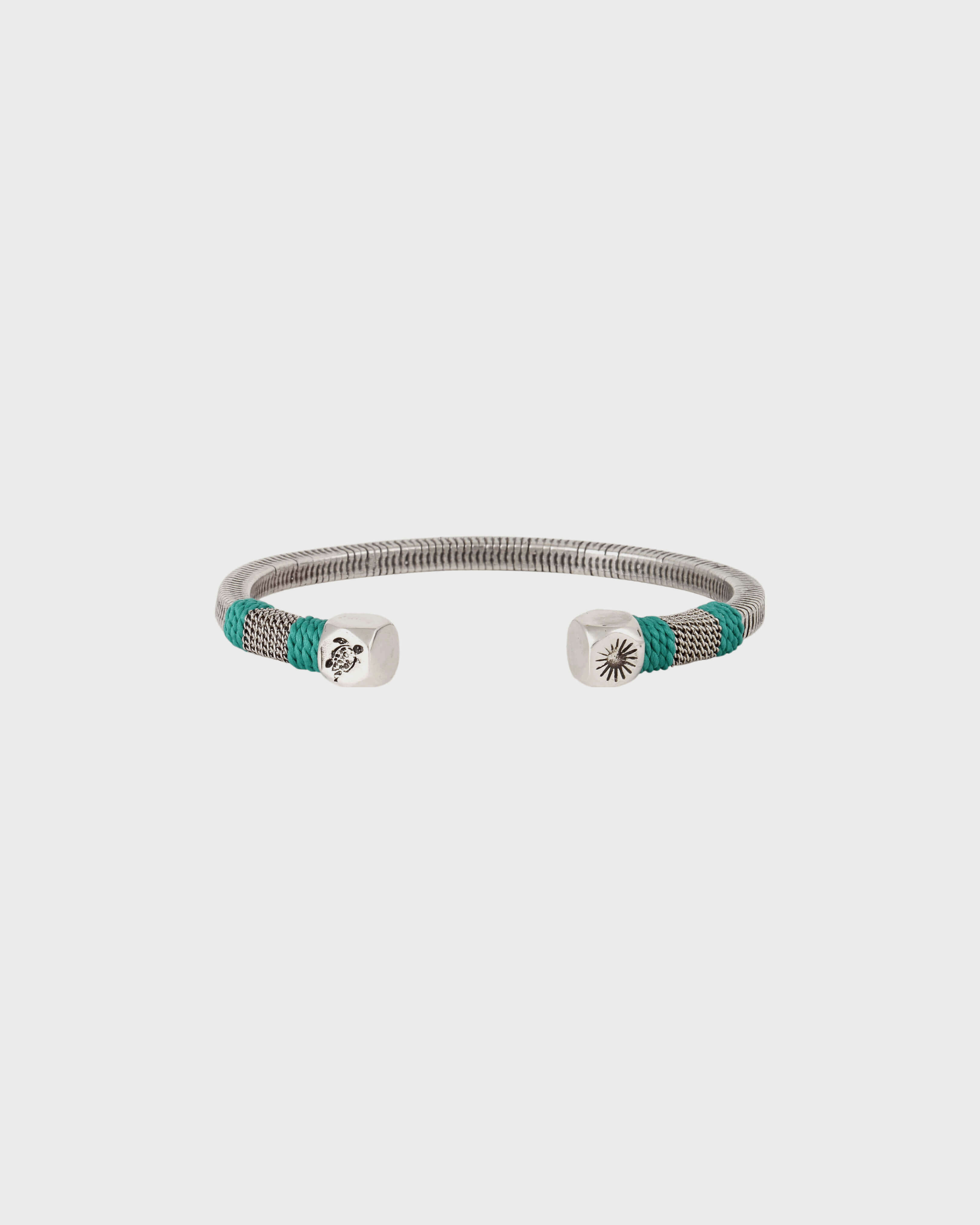 Versilbertes Jonc Armband für Herren – Vilebrequin x Gas Bijoux VERONESENGRÜN front view