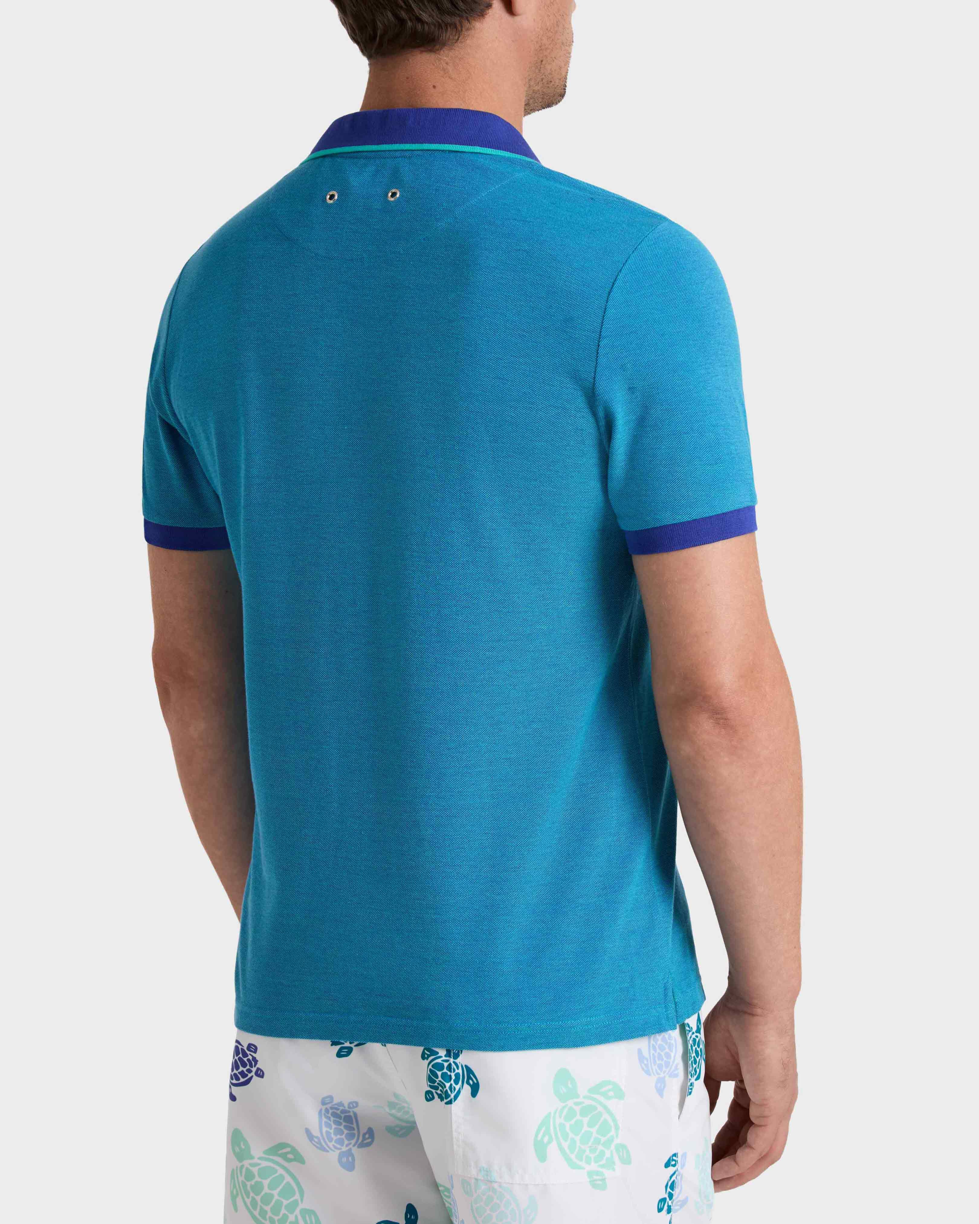 Men Cotton Polo Solid MARRAKECH backworn view