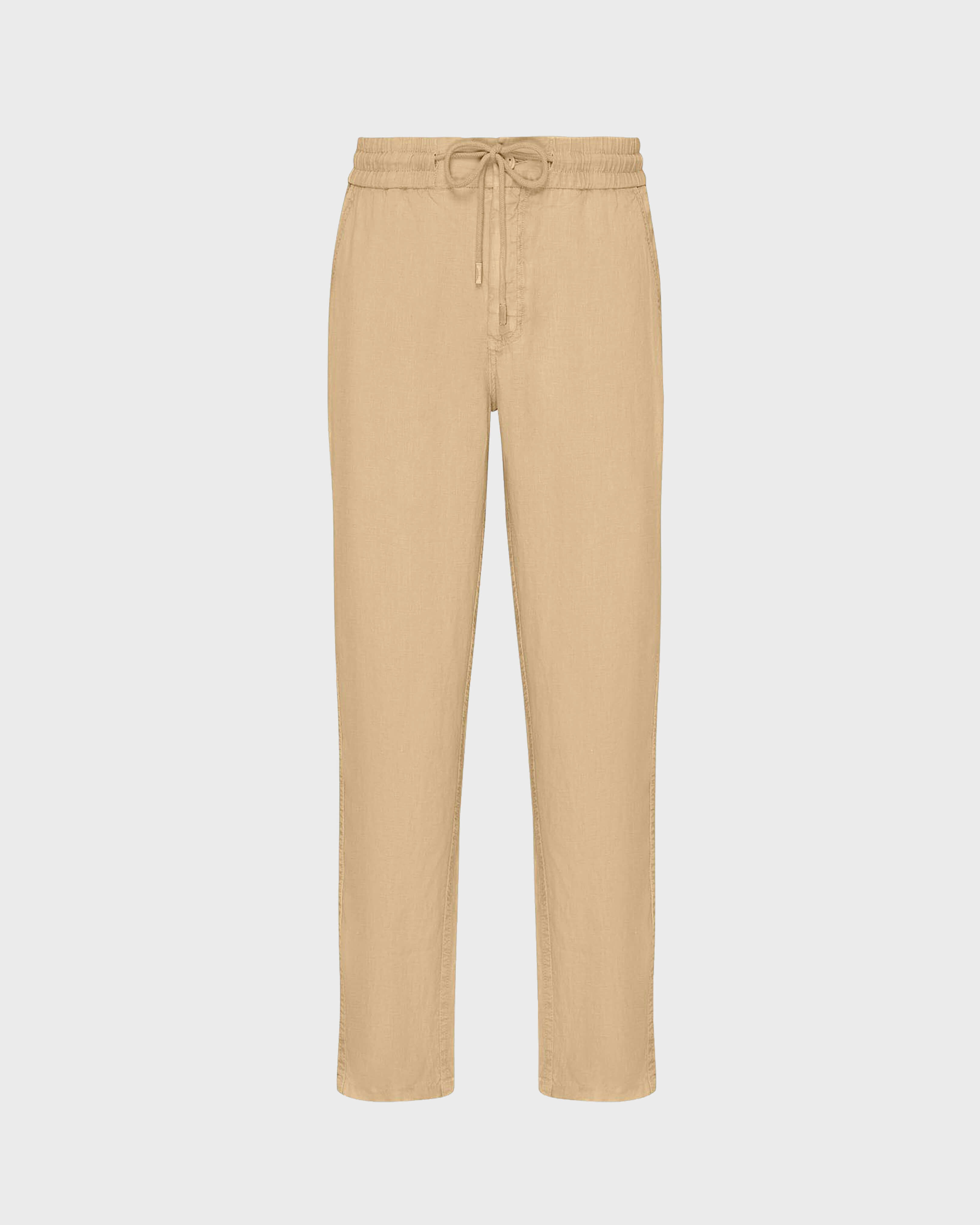 Solid Leinenhose in regulärer Passform für Herren MOCHA front view