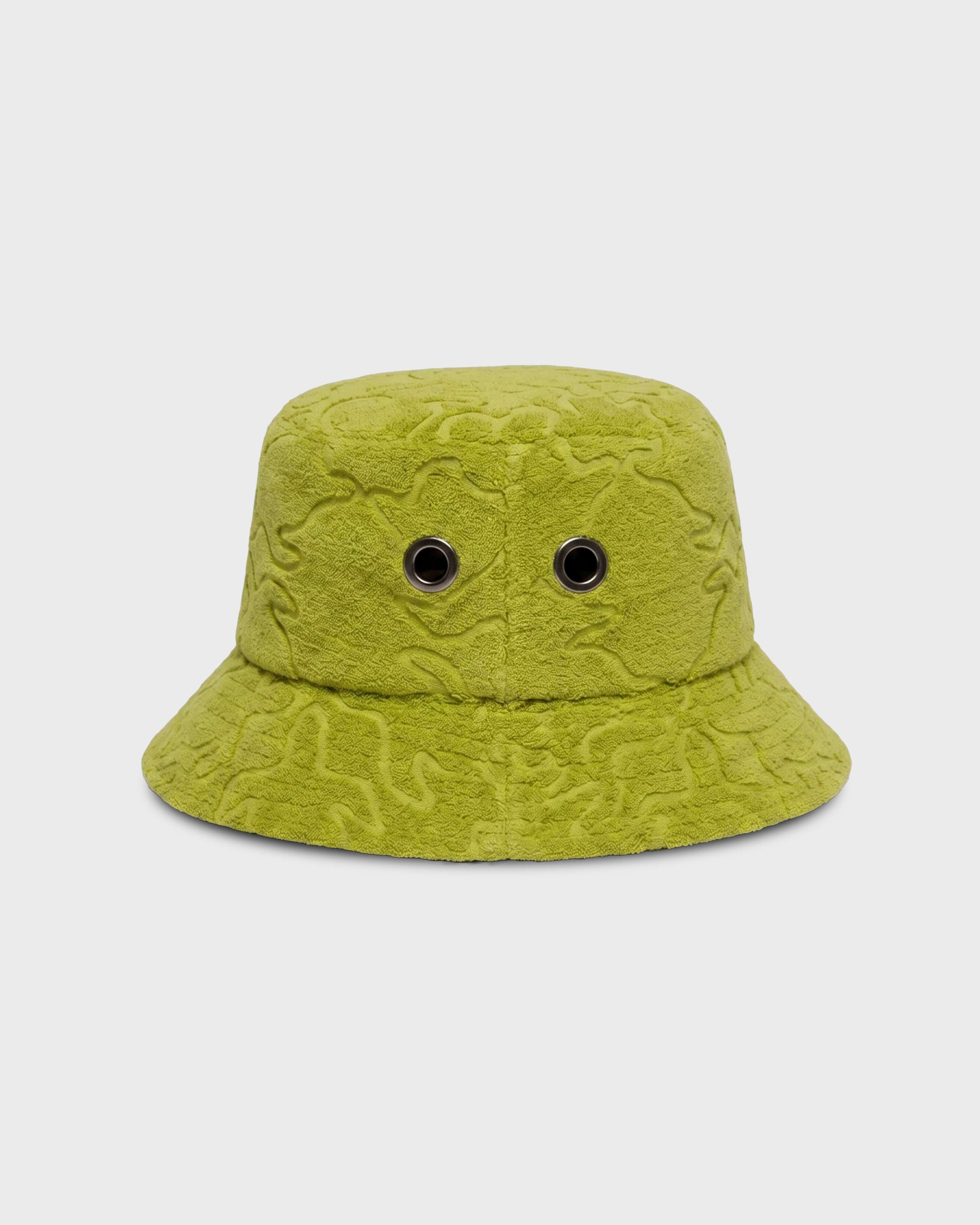 Cappello da pescatore in spugna Turtle Jacquard VERDE PALLIDO back view